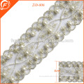 elegant sequins pearls beaded embroidery net lace for wholesale